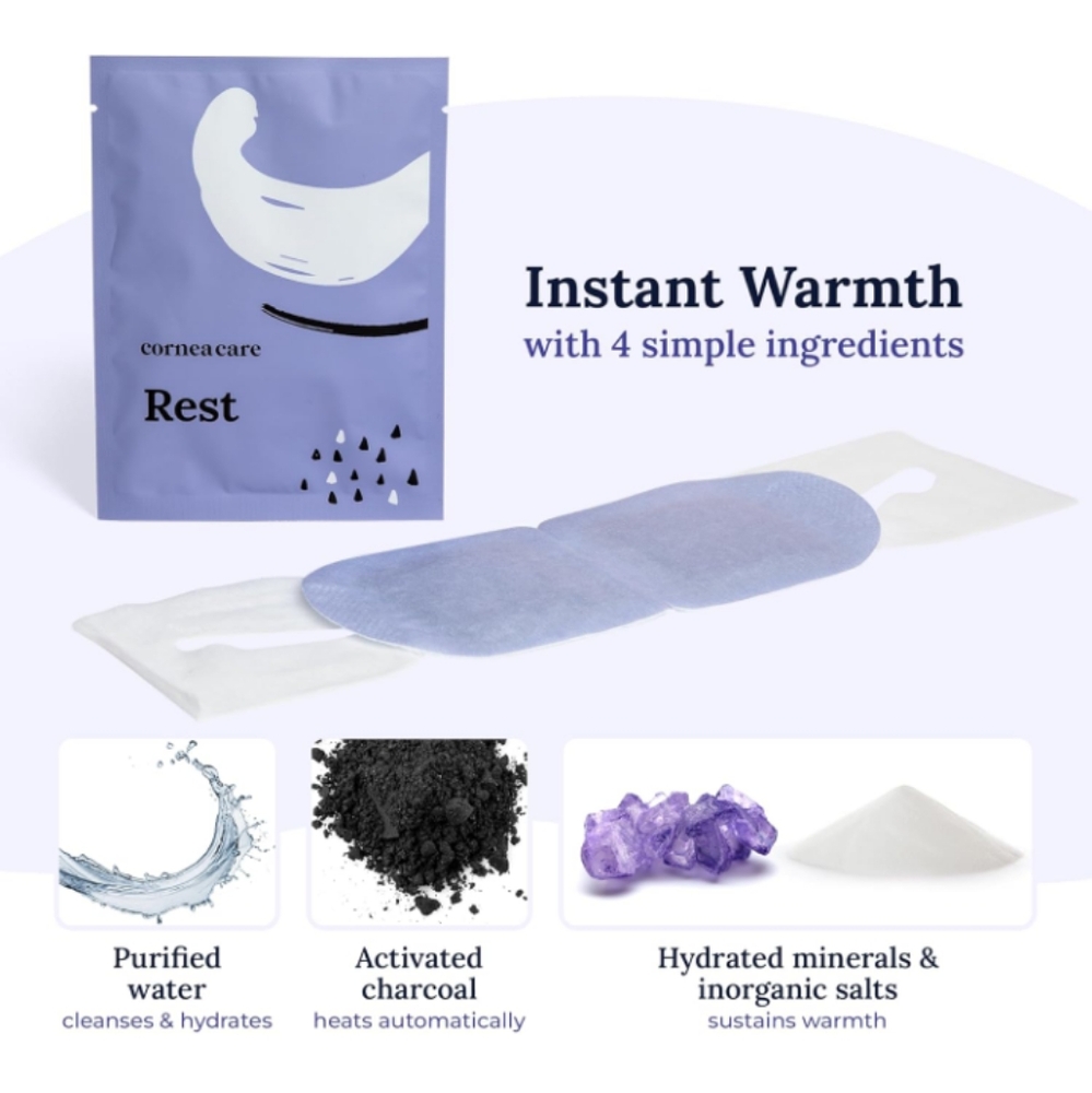 Cornea Care Rest Self-Heating Eye Masks, Pack of 6 NEW - Picture 8 of 14